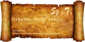 Szkalka Terézia névjegykártya