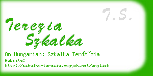 terezia szkalka business card